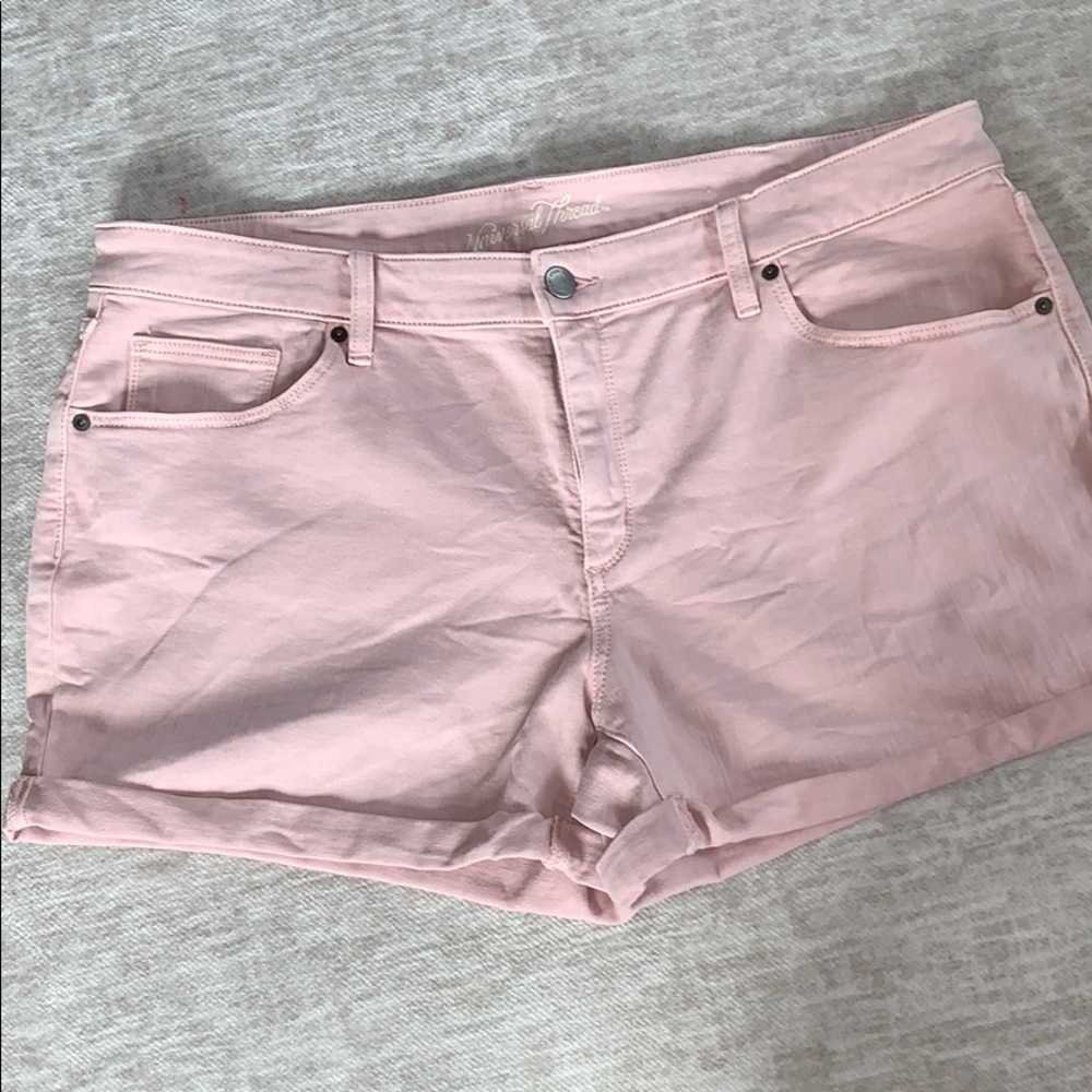 American Thread Blush Stretch Jean shorts size 18